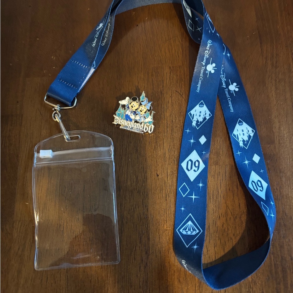 Disney Blue Lanyard with Pin